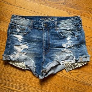 American Eagle Sequin Shorts size 14